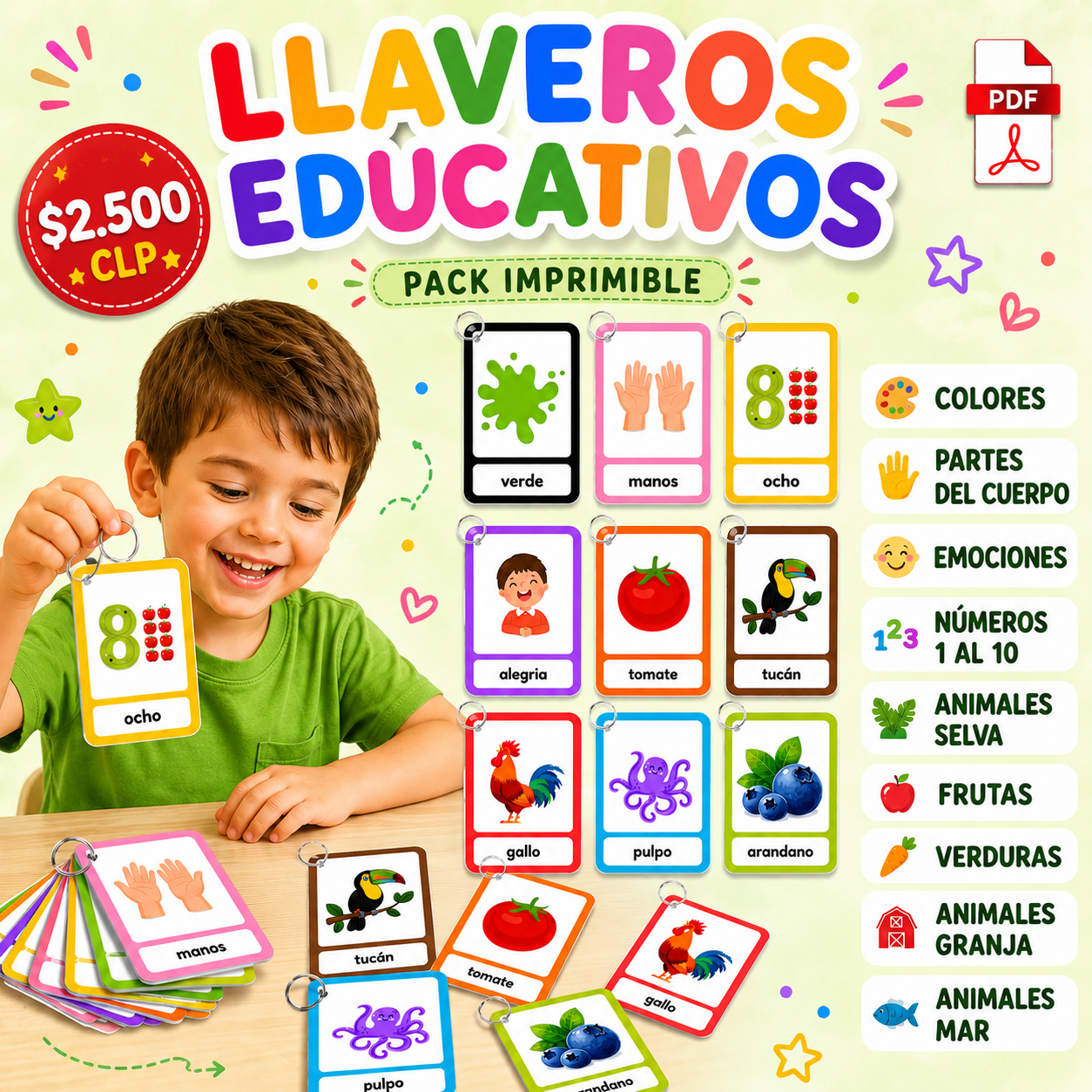 Pack Llaveros Educativos PDF